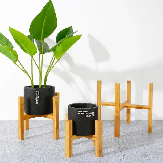 Small Durable Wood Planter Pot Trays Flower Pot